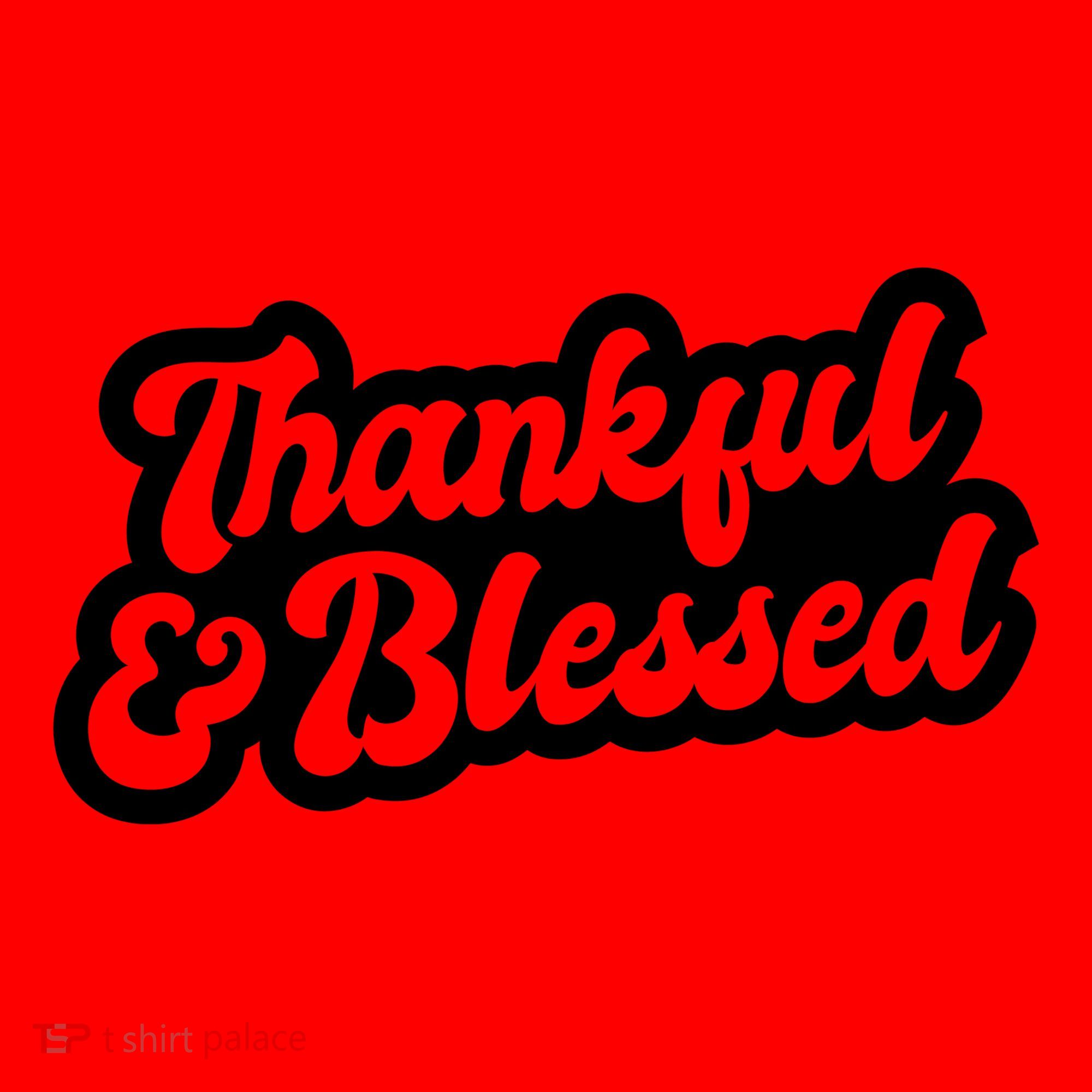 Thankful And Blessed Thanksgiving Holiday Santa Hat