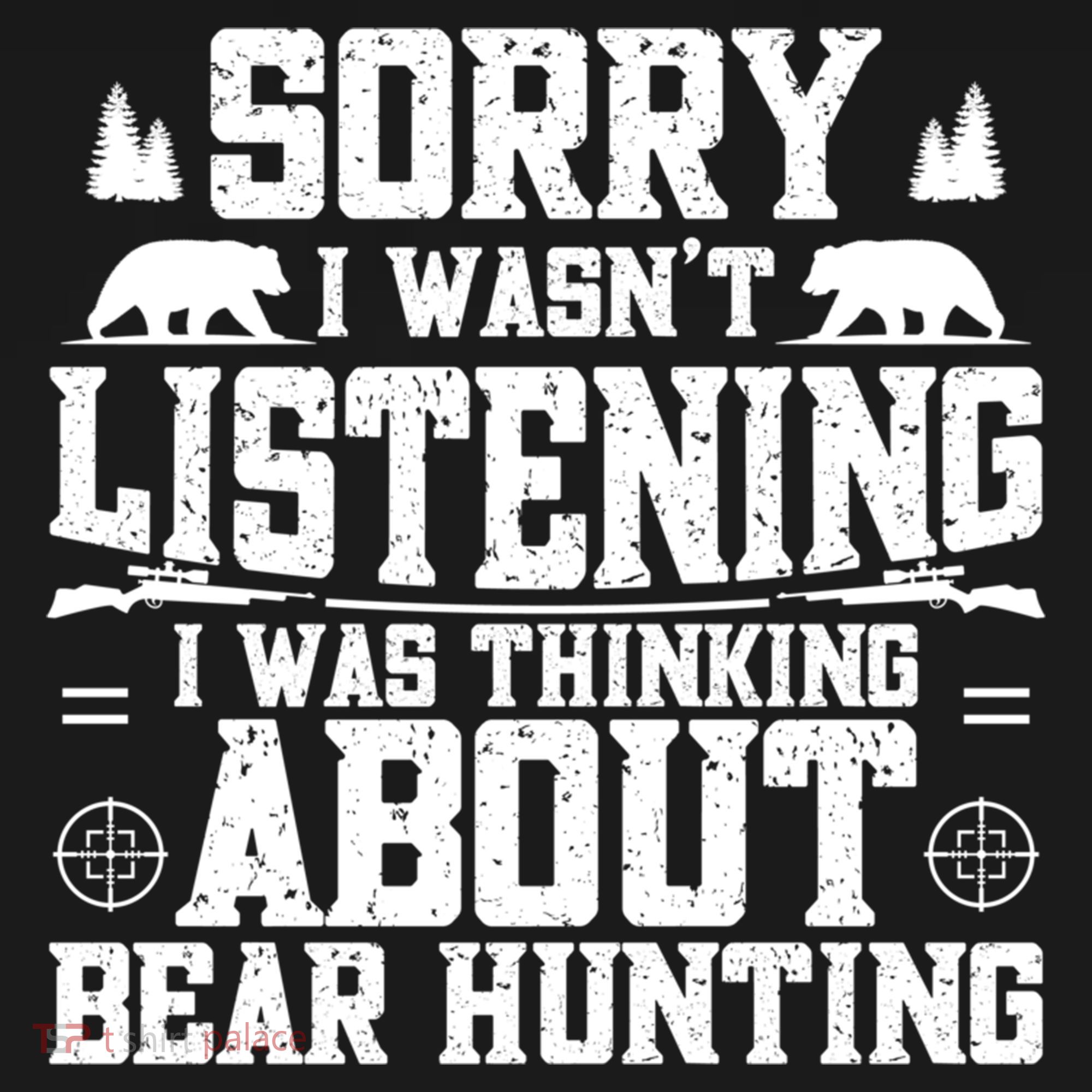 Thinking About Bear Hunting Bear Hunter Gift Doggie Tank