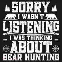 Thinking About Bear Hunting Bear Hunter Gift USA-Made Doggie Bandana thumb 2