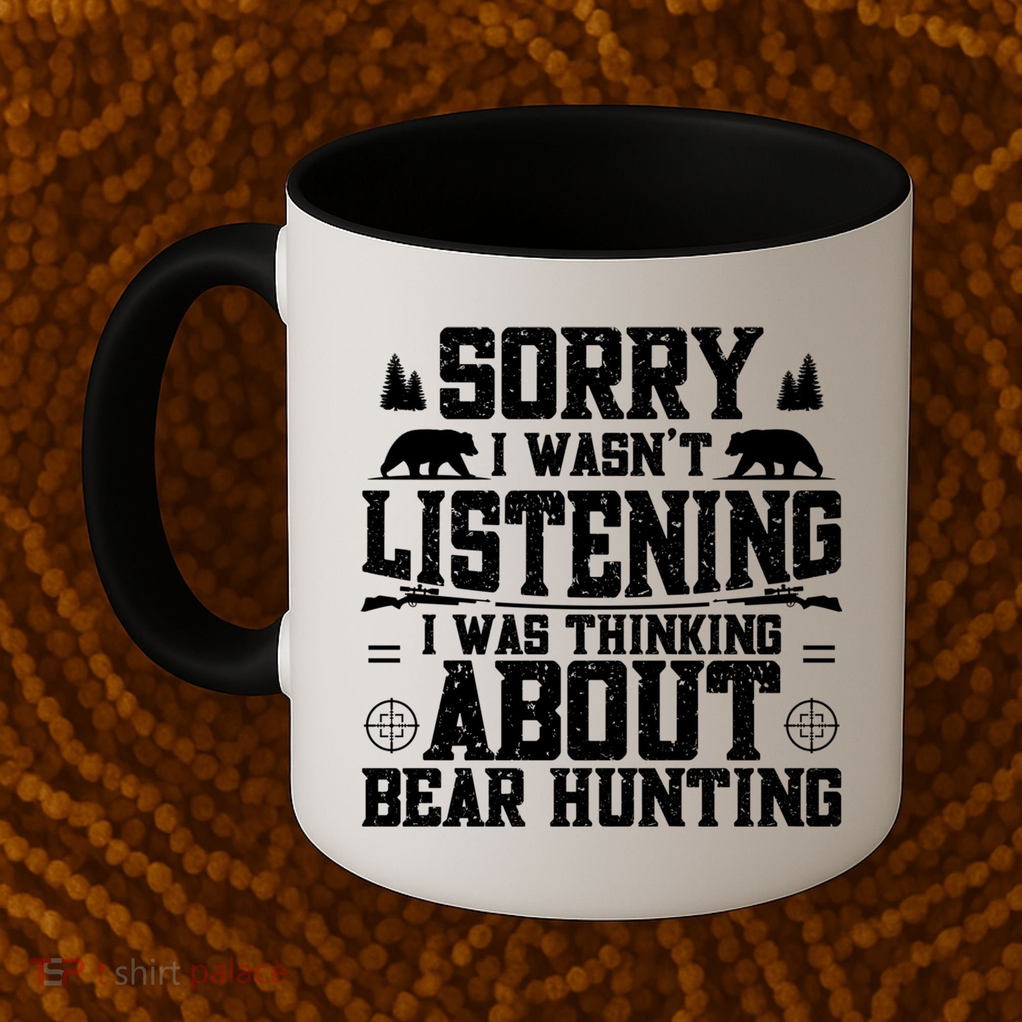 Thinking About Bear Hunting Bear Hunter Gift Coffee Mug