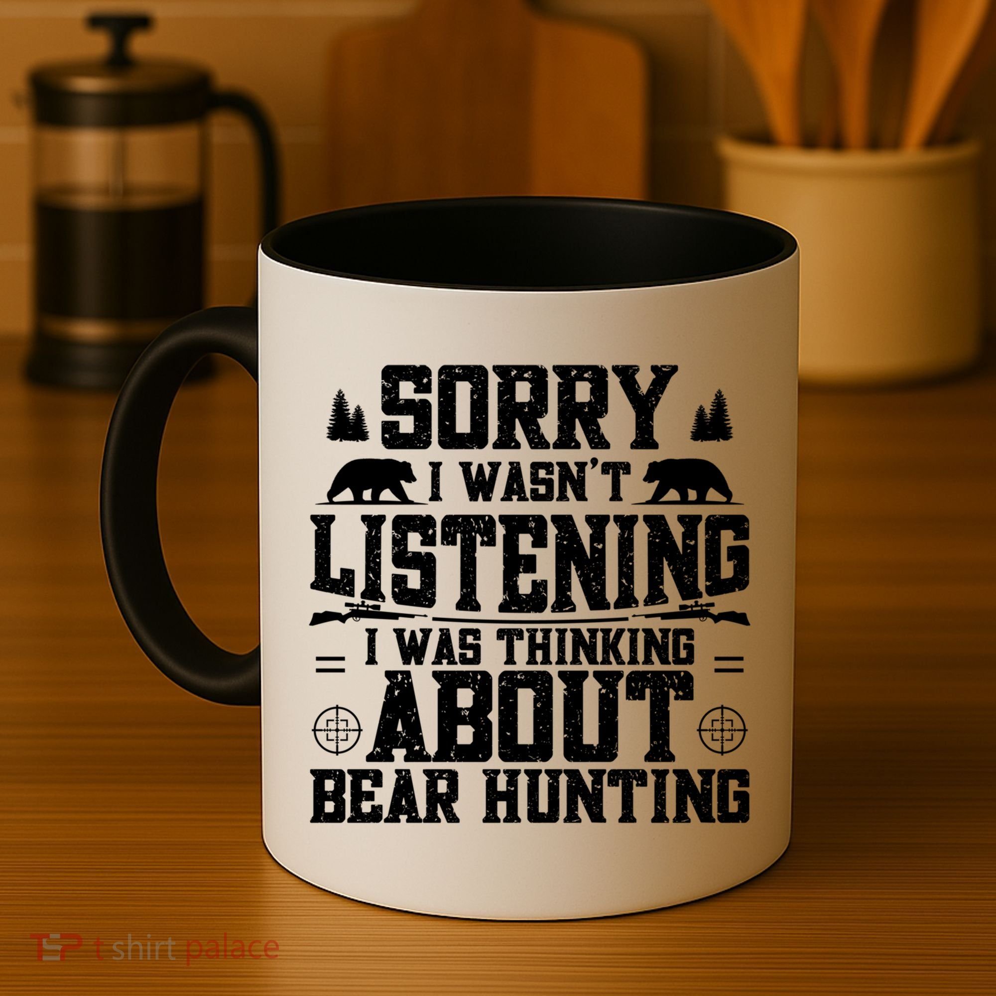 Thinking About Bear Hunting Bear Hunter Gift Coffee Mug