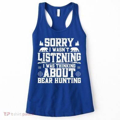 Thinking About Bear Hunting Bear Hunter Gift Women's Tank Top