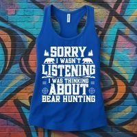 Thinking About Bear Hunting Bear Hunter Gift Women's Tank Top thumb 3