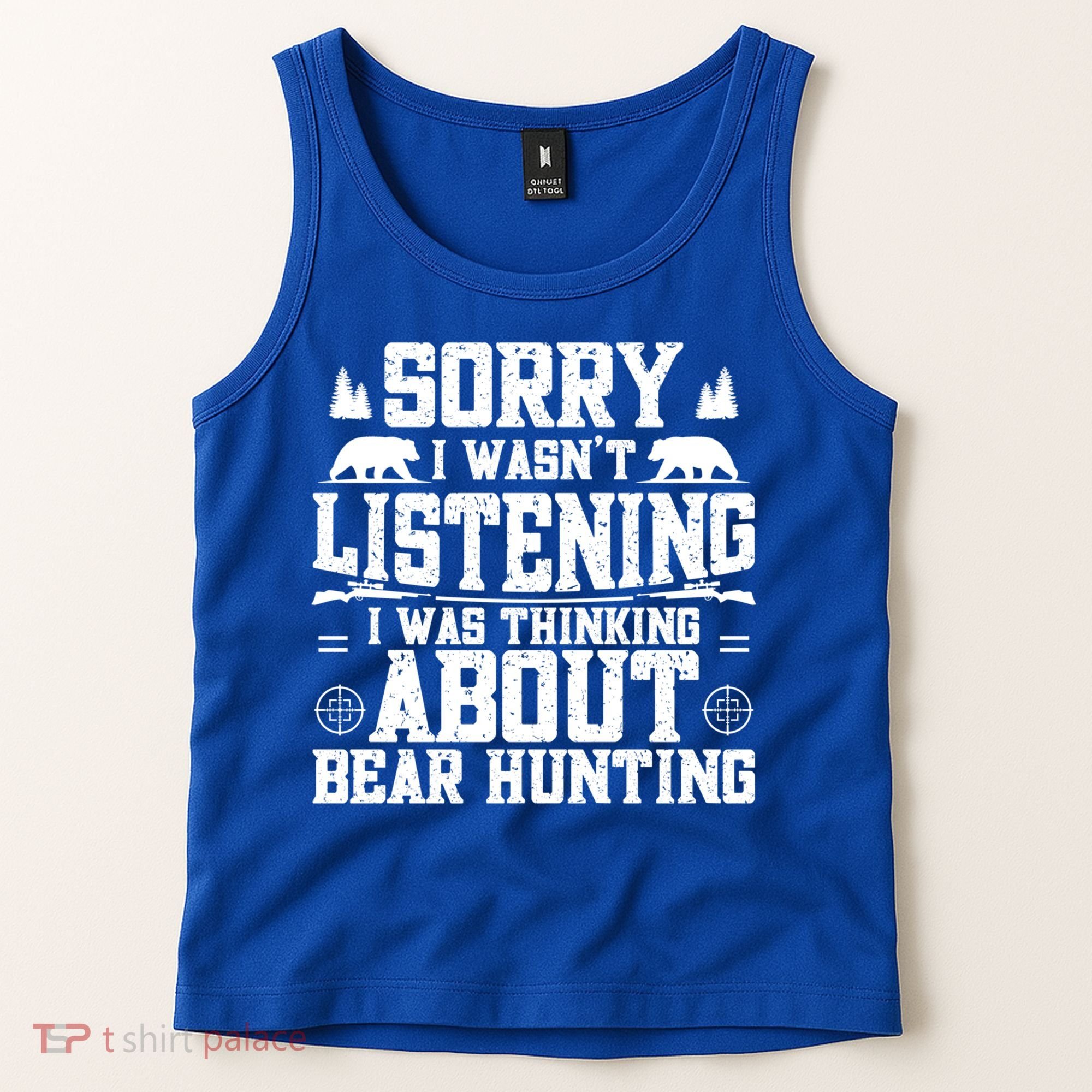 Thinking About Bear Hunting Bear Hunter Gift Tank Top