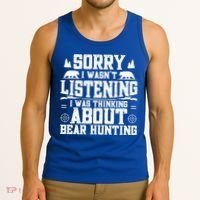 Thinking About Bear Hunting Bear Hunter Gift Tank Top thumb 3