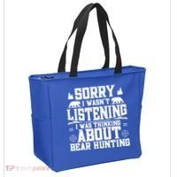 Thinking About Bear Hunting Bear Hunter Gift Tote Bag thumb 2