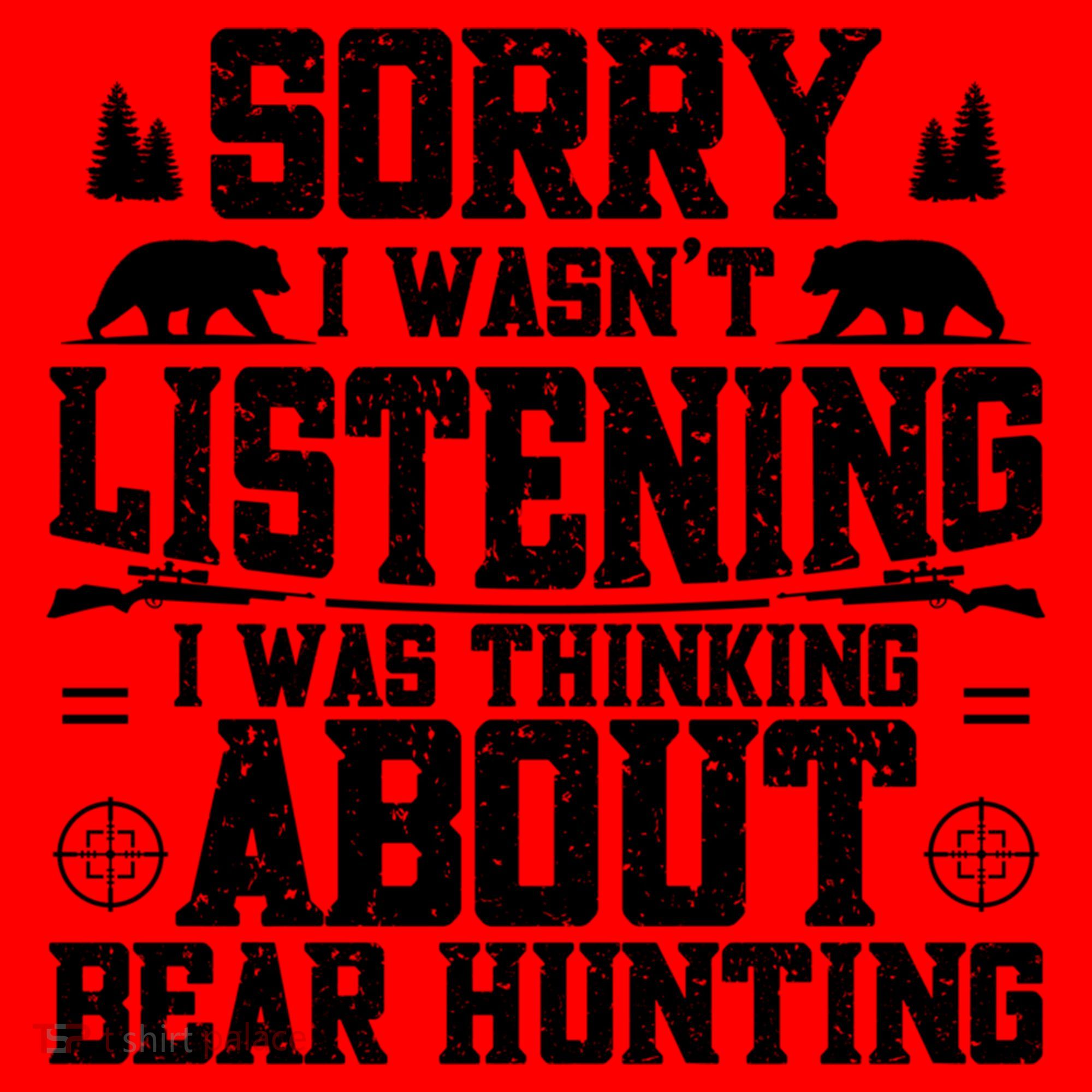 Thinking About Bear Hunting Bear Hunter Gift Santa Hat