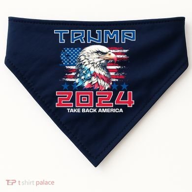 Take America Back Trump 2024 USA-Made Doggie Bandana