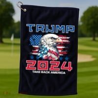 Take America Back Trump 2024 Golf Towel thumb 1