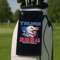 Take America Back Trump 2024 Golf Towel thumb 2