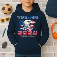 Take America Back Trump 2024 Kids Hoodie thumb 2