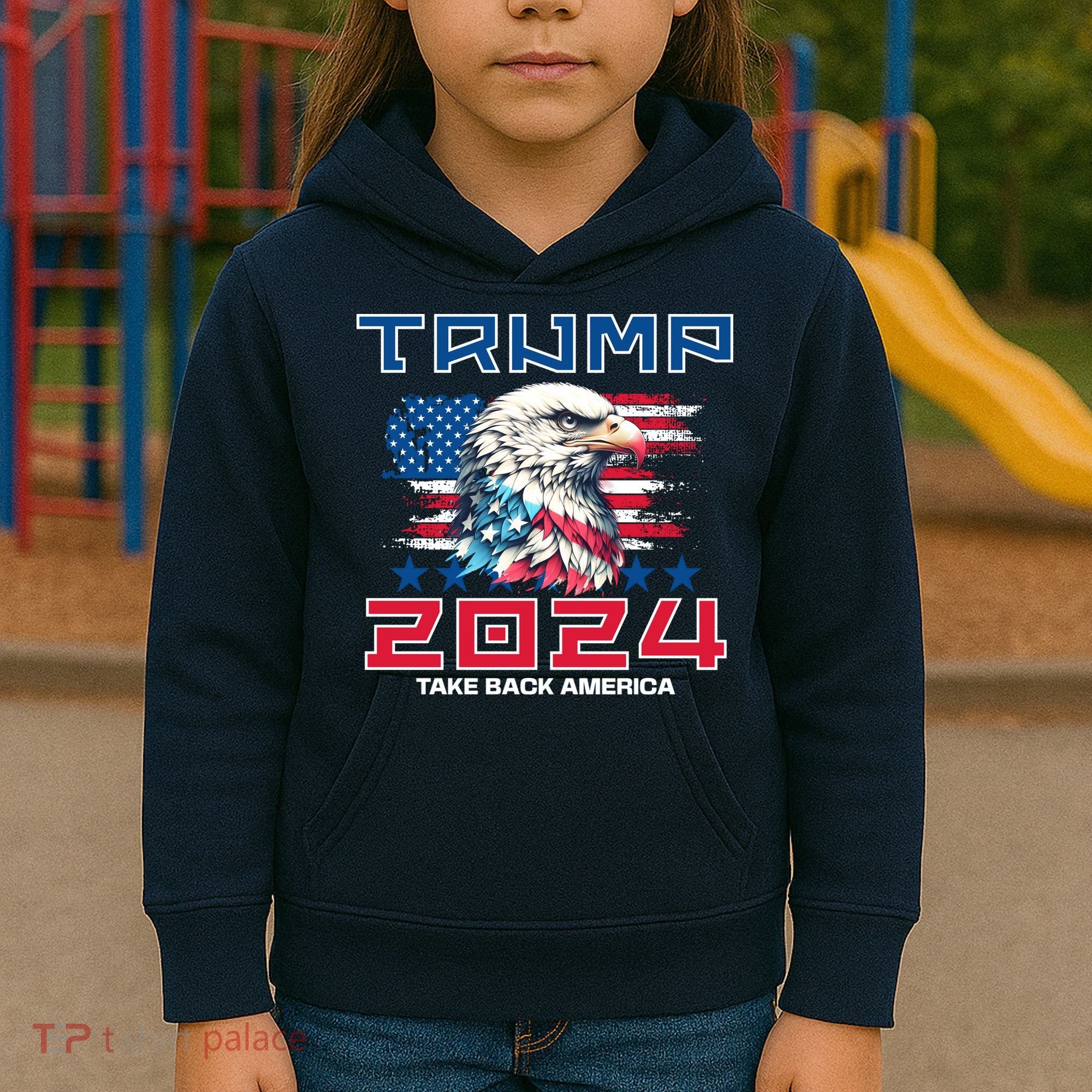 Take America Back Trump 2024 Kids Hoodie