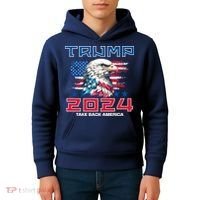 Take America Back Trump 2024 Kids Hoodie thumb 4