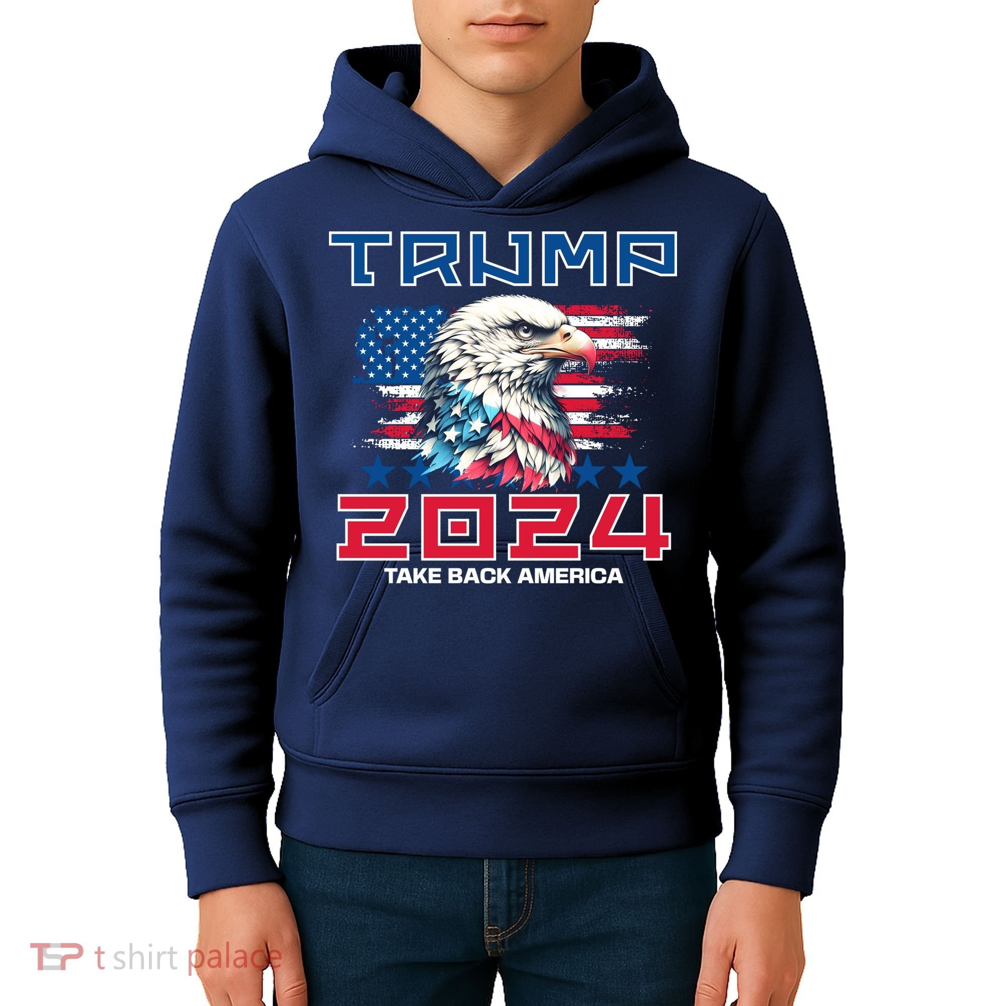 Take America Back Trump 2024 Kids Hoodie