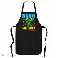 Teacher Appreciation Bruh We Out Gamer Pixel Style Summer Apron thumb 0