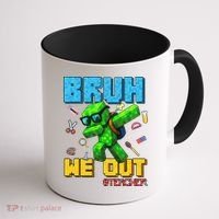 Teacher Appreciation Bruh We Out Gamer Pixel Style Summer Coffee Mug thumb 1