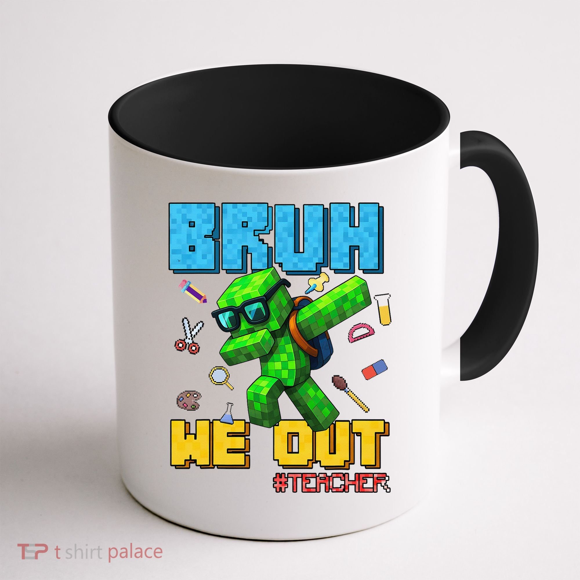 Teacher Appreciation Bruh We Out Gamer Pixel Style Summer Coffee Mug
