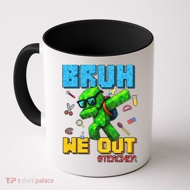 Teacher Appreciation Bruh We Out Gamer Pixel Style Summer Coffee Mug