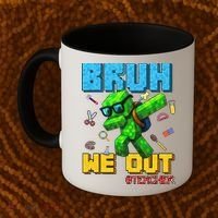 Teacher Appreciation Bruh We Out Gamer Pixel Style Summer Coffee Mug thumb 2