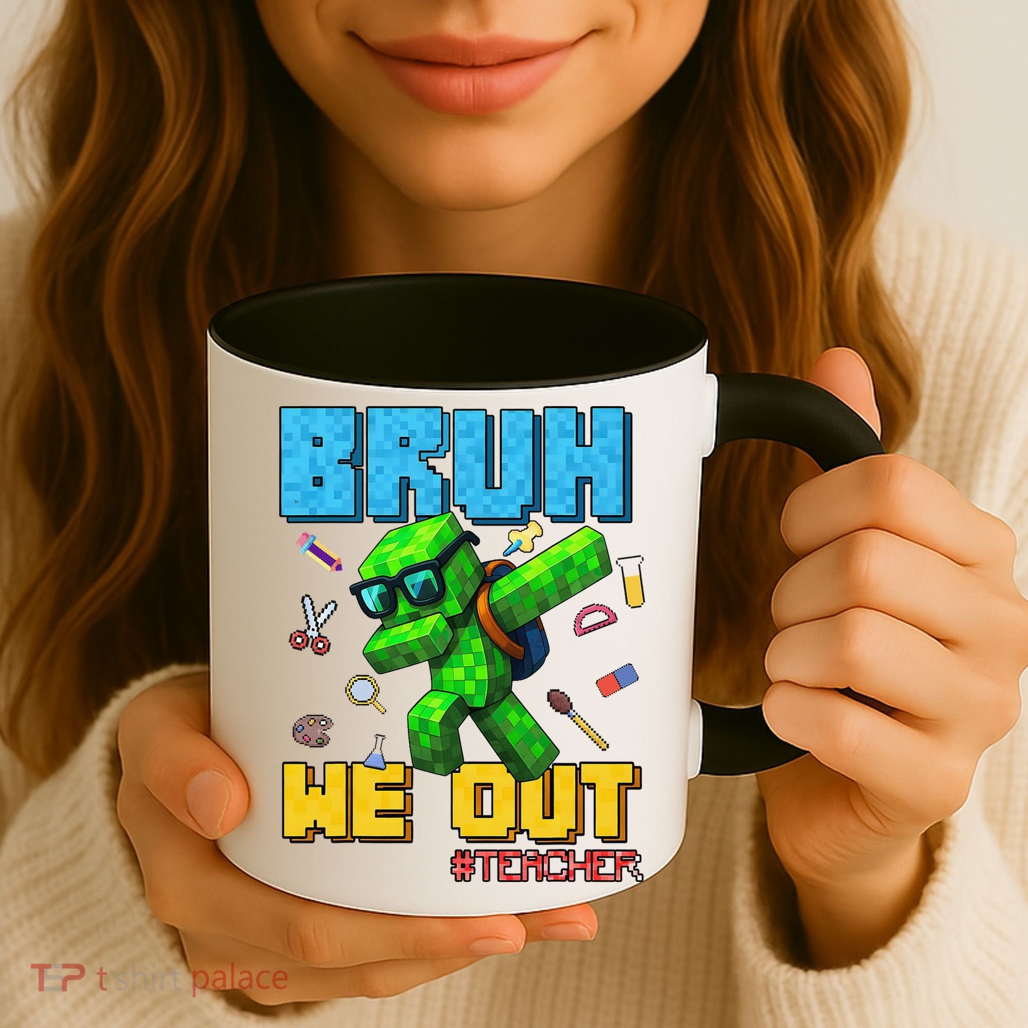 Teacher Appreciation Bruh We Out Gamer Pixel Style Summer Coffee Mug