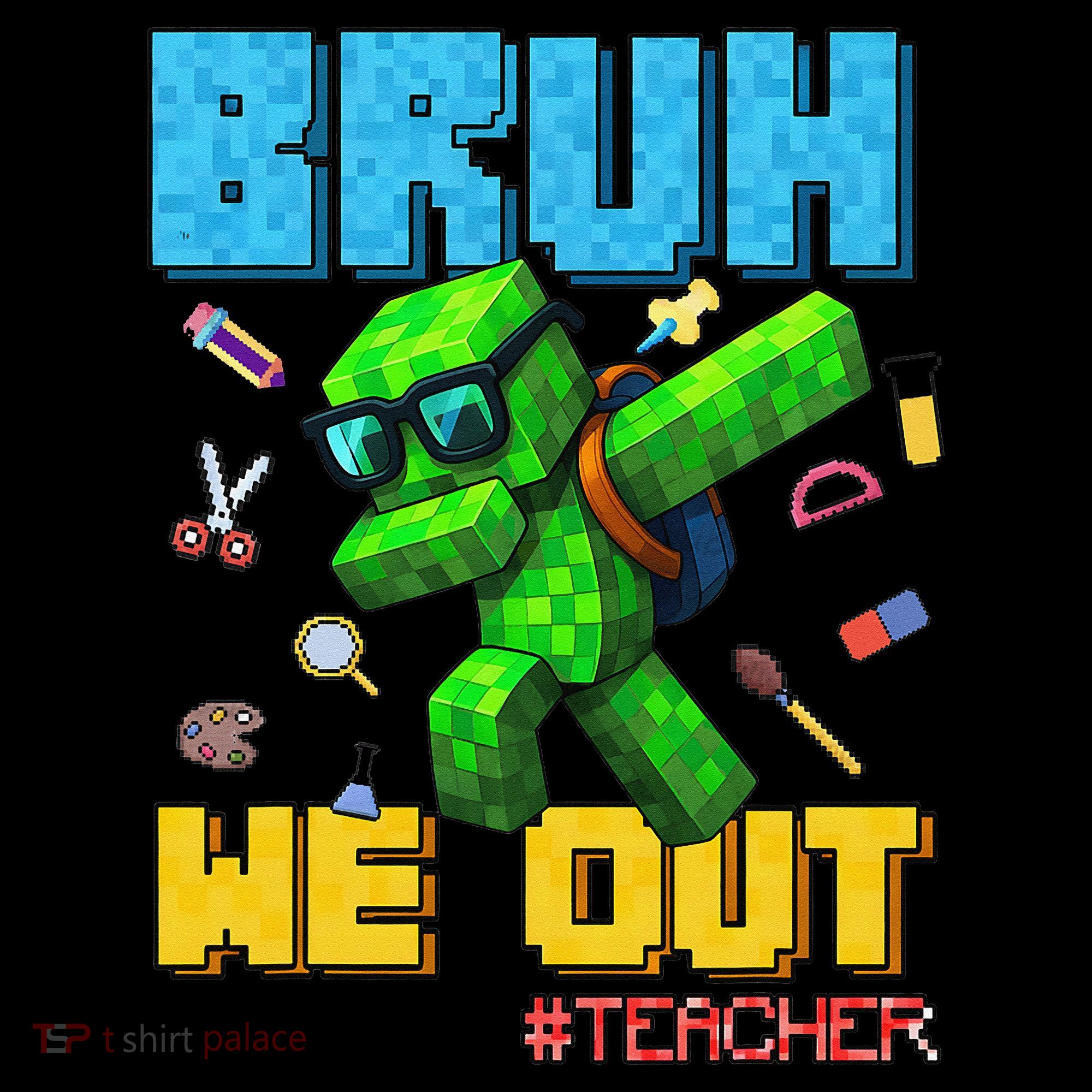 Teacher Appreciation Bruh We Out Gamer Pixel Style Summer Women's Hoodie