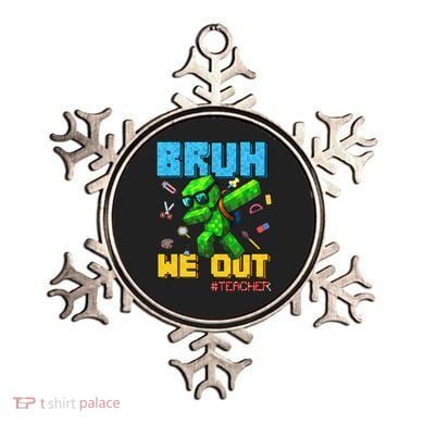 Teacher Appreciation Bruh We Out Gamer Pixel Style Summer Ornament
