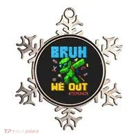 Teacher Appreciation Bruh We Out Gamer Pixel Style Summer Ornament thumb 0