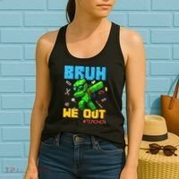 Teacher Appreciation Bruh We Out Gamer Pixel Style Summer Women's Tank Top thumb 2