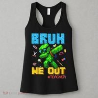 Teacher Appreciation Bruh We Out Gamer Pixel Style Summer Women's Tank Top thumb 3
