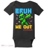 Teacher Appreciation Bruh We Out Gamer Pixel Style Summer Baby Bodysuit thumb 0