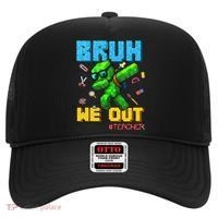 Teacher Appreciation Bruh We Out Gamer Pixel Style Summer Hat thumb 0