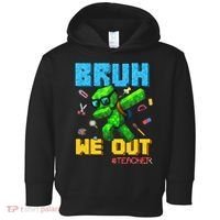 Teacher Appreciation Bruh We Out Gamer Pixel Style Summer Toddler Hoodie thumb 0