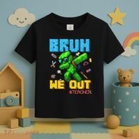 Teacher Appreciation Bruh We Out Gamer Pixel Style Summer Toddler T-Shirt thumb 3