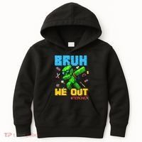 Teacher Appreciation Bruh We Out Gamer Pixel Style Summer Kids Hoodie thumb 0