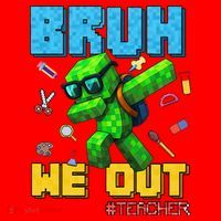 Teacher Appreciation Bruh We Out Gamer Pixel Style Summer Santa Hat thumb 1