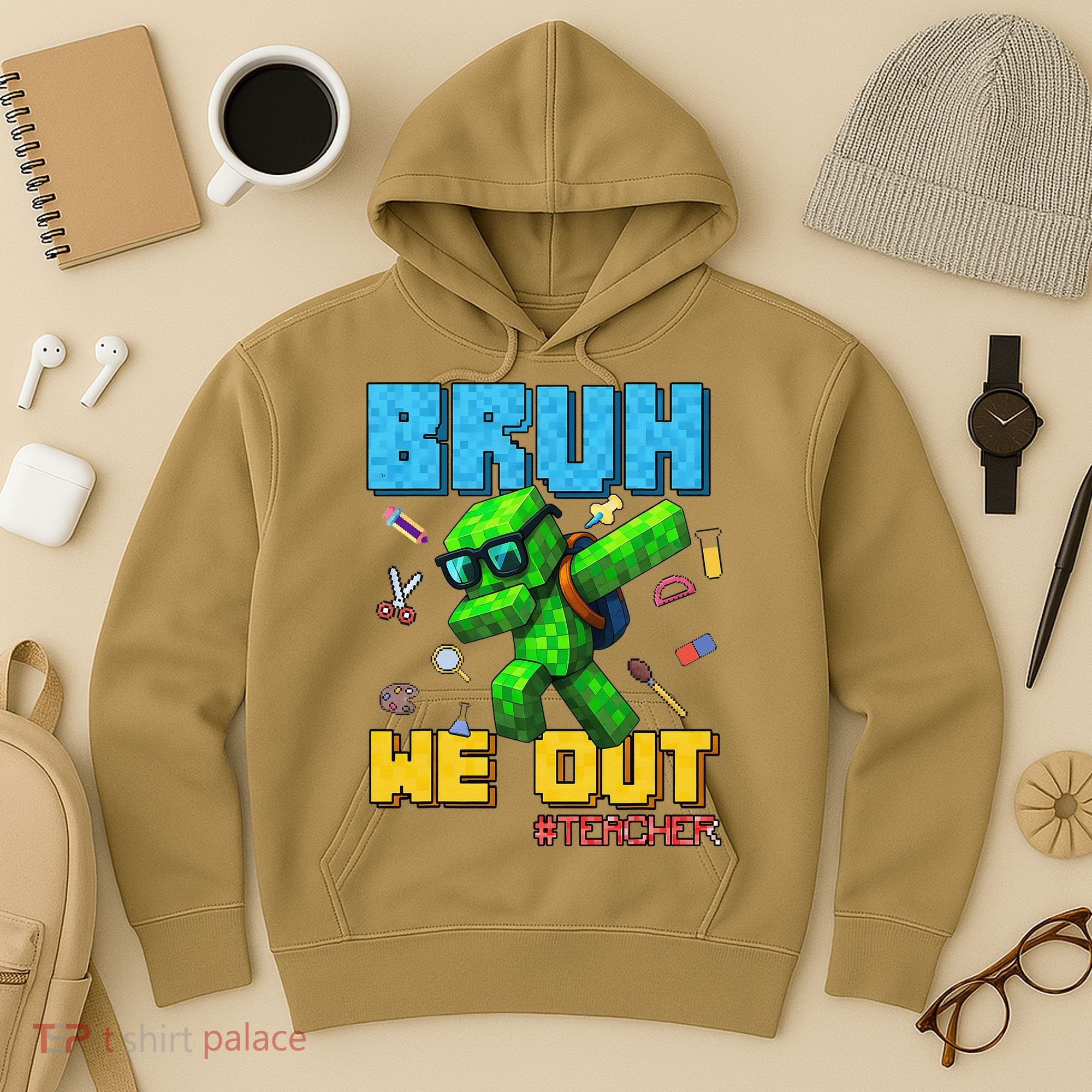 Teacher Appreciation Bruh We Out Gamer Pixel Style Summer Hoodie