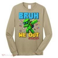 Teacher Appreciation Bruh We Out Gamer Pixel Style Summer Long Sleeve Shirt thumb 0