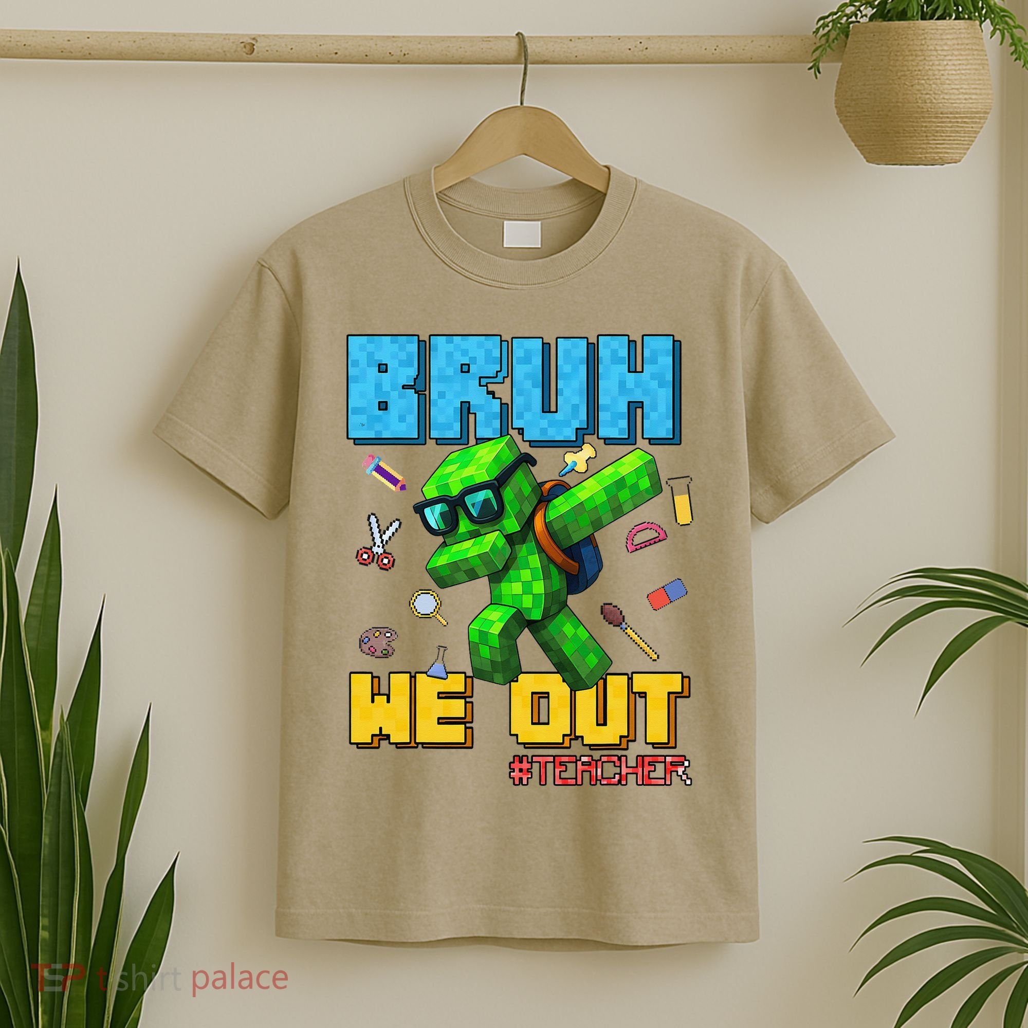 Teacher Appreciation Bruh We Out Gamer Pixel Style Summer T-Shirt