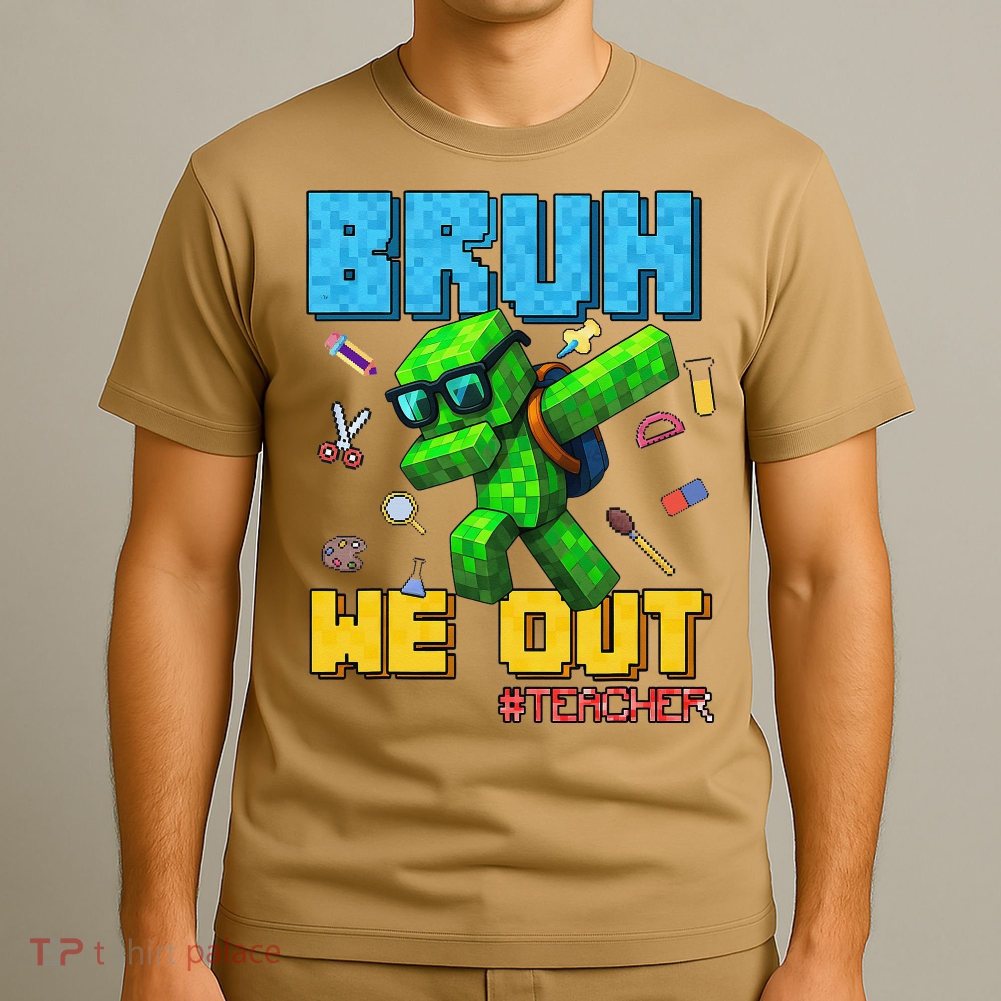 Teacher Appreciation Bruh We Out Gamer Pixel Style Summer T-Shirt