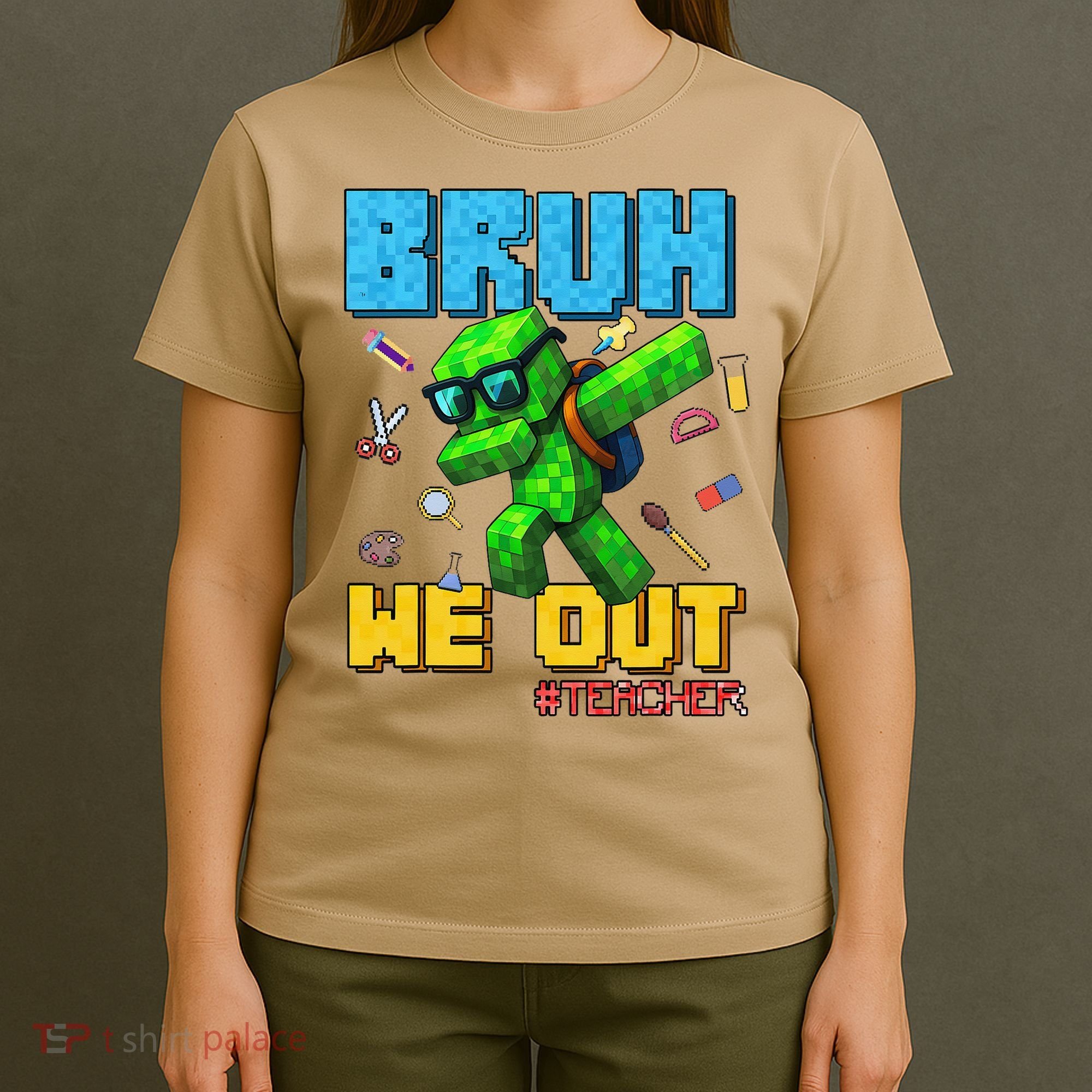 Teacher Appreciation Bruh We Out Gamer Pixel Style Summer T-Shirt