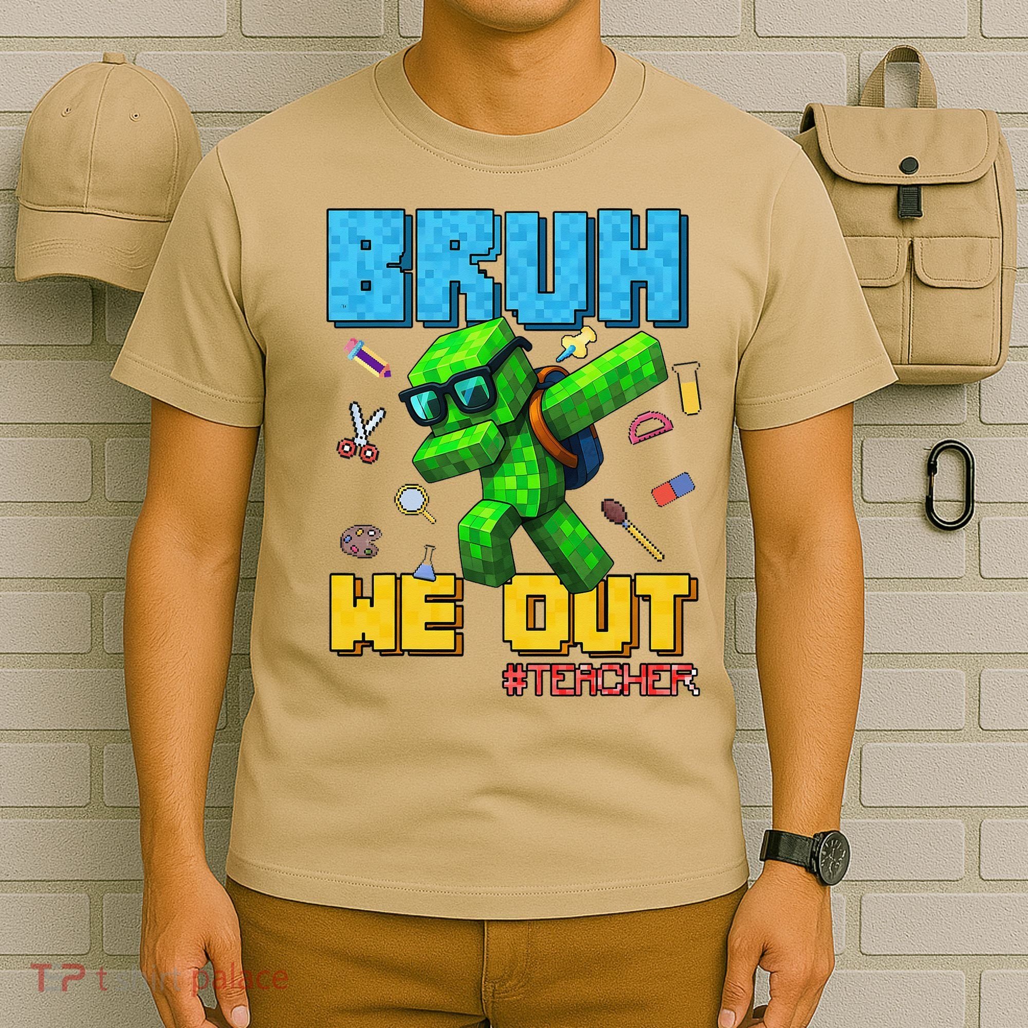 Teacher Appreciation Bruh We Out Gamer Pixel Style Summer T-Shirt