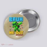 Teacher Appreciation Bruh We Out Gamer Pixel Style Summer Button thumb 0