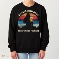 Titties And Beer That’s Why Im Here Oktoberfest Funny Ape Gift Women's Sweatshirt thumb 0