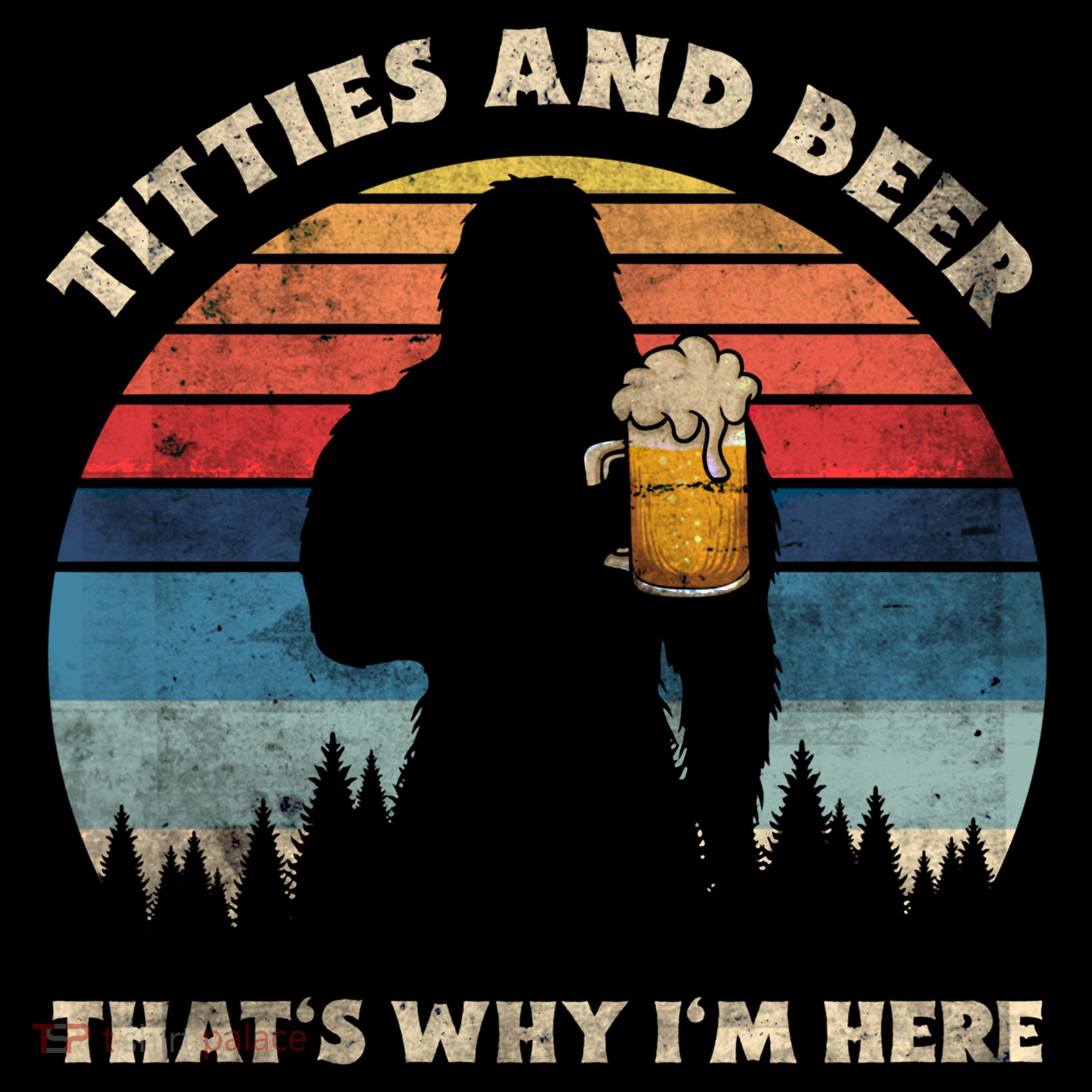 Titties And Beer That’s Why Im Here Oktoberfest Funny Ape Gift Coffee Mug