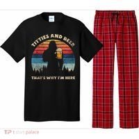Titties And Beer That’s Why Im Here Oktoberfest Funny Ape Gift Pajama Set thumb 0