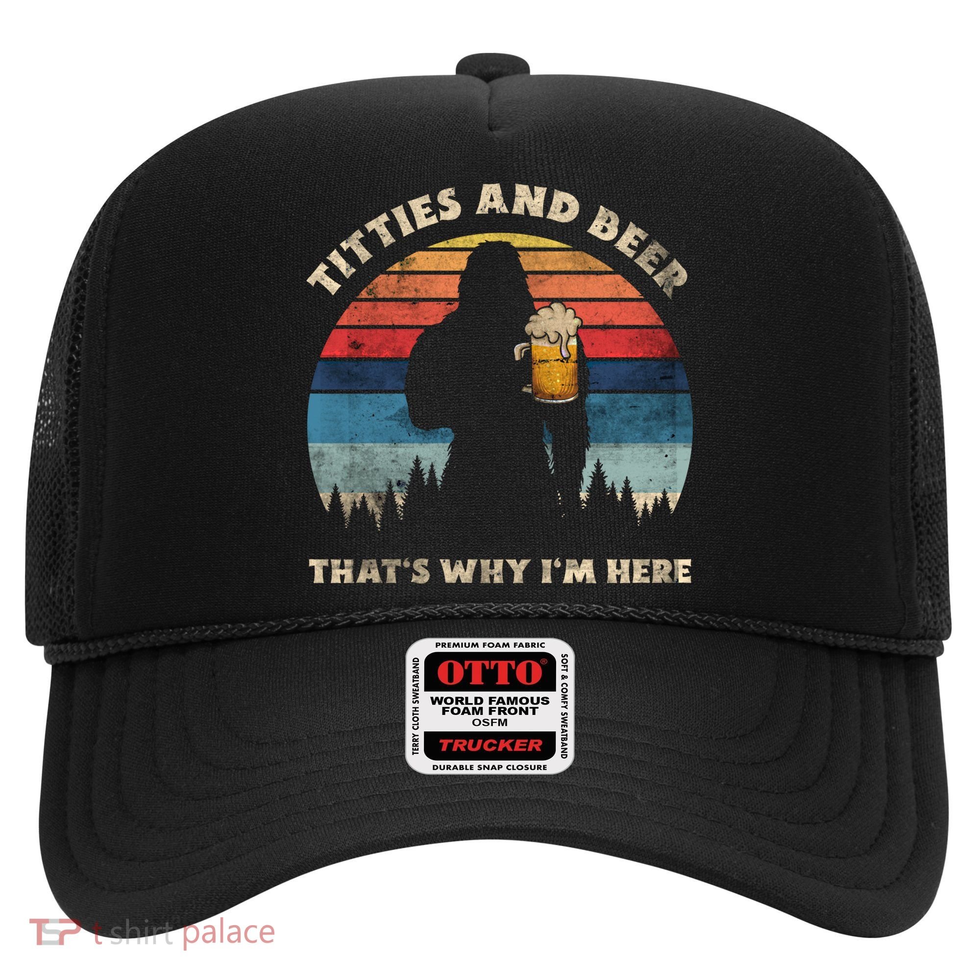 Titties And Beer That’s Why Im Here Oktoberfest Funny Ape Gift Hat