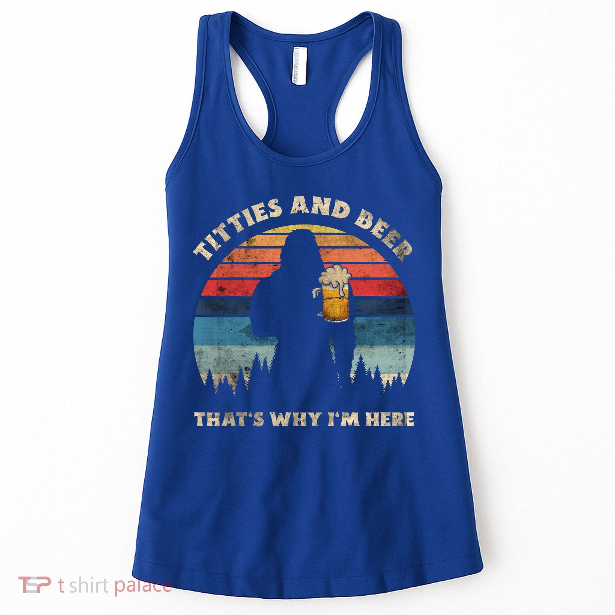 Titties And Beer That’s Why Im Here Oktoberfest Funny Ape Gift Women's Tank Top