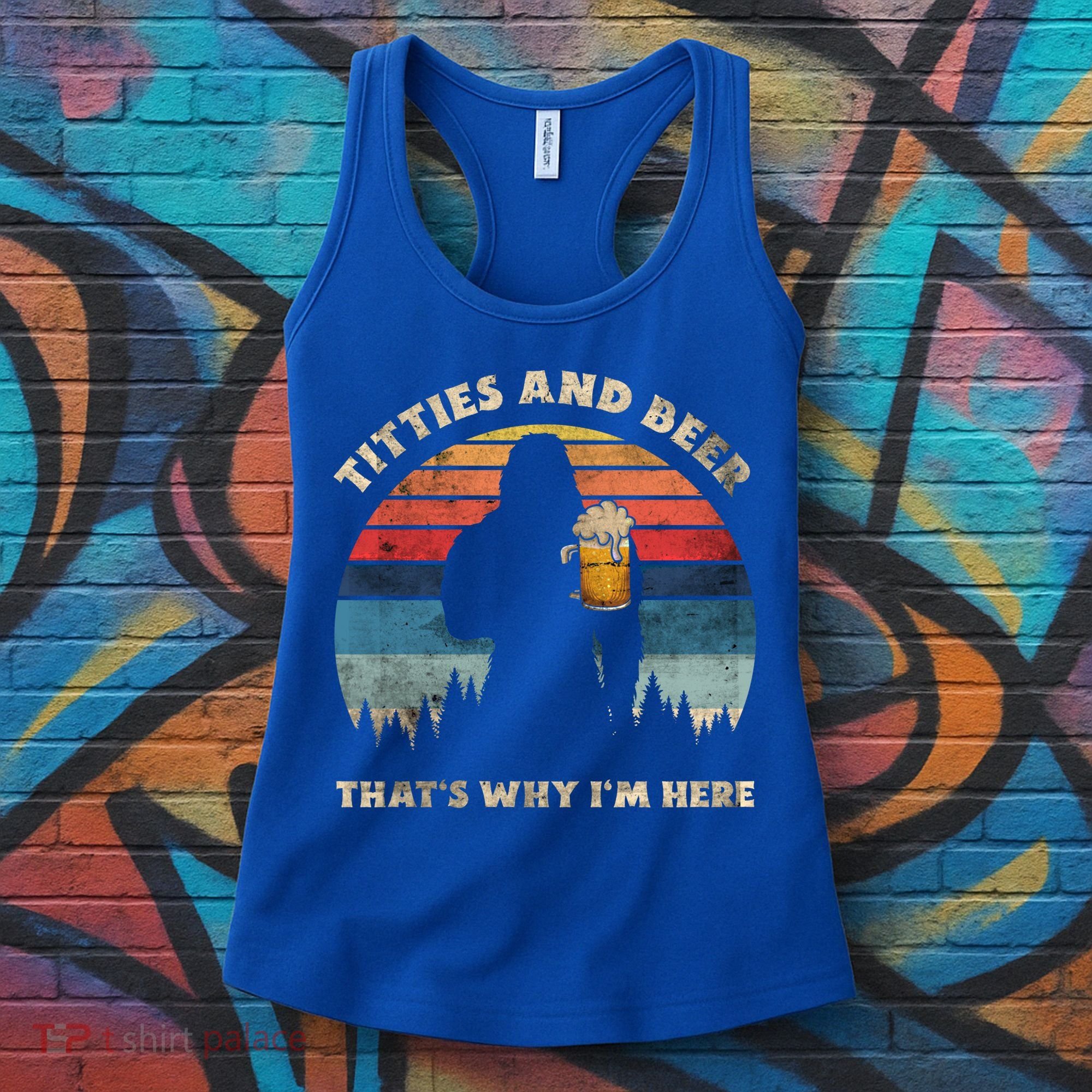 Titties And Beer That’s Why Im Here Oktoberfest Funny Ape Gift Women's Tank Top