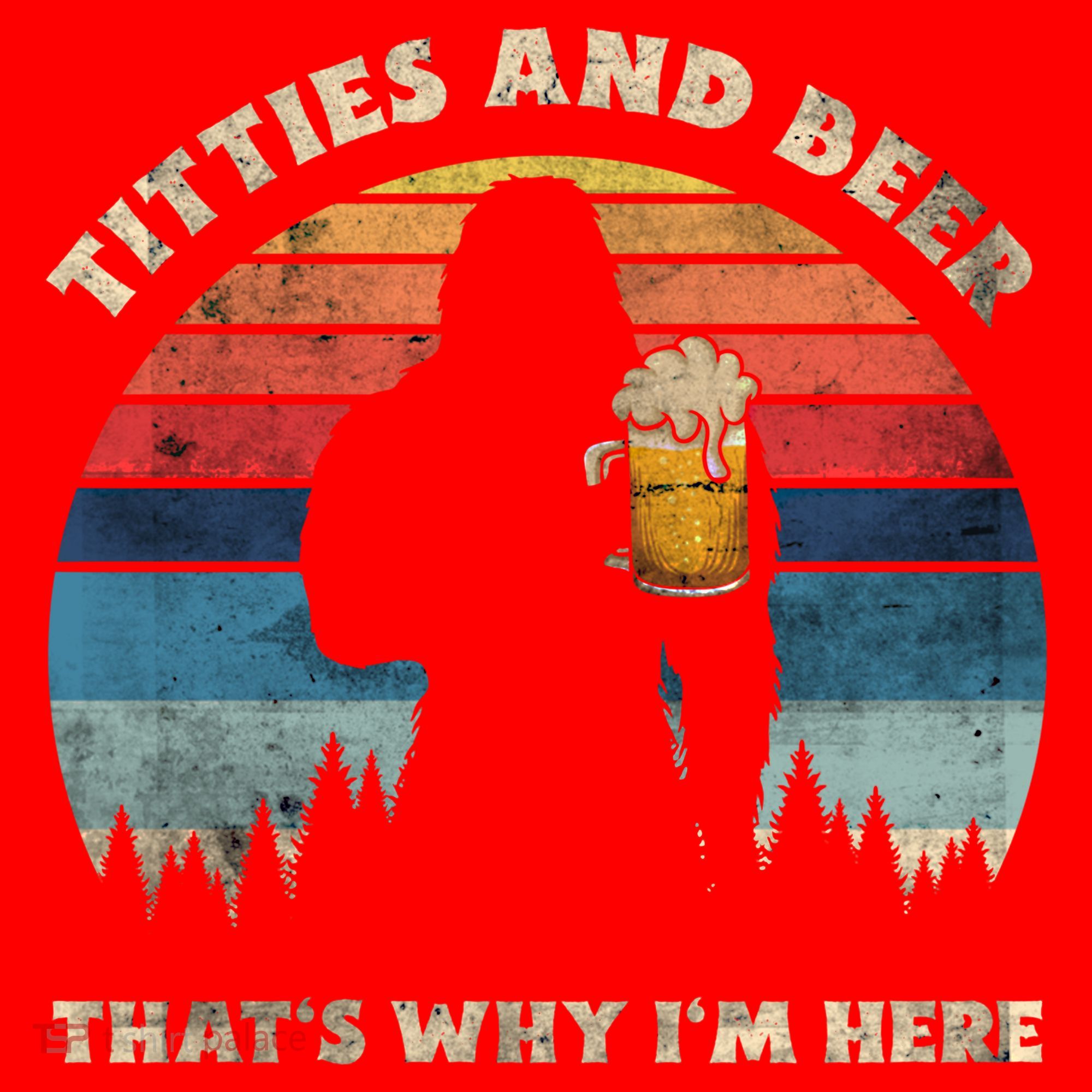 Titties And Beer That’s Why Im Here Oktoberfest Funny Ape Gift Santa Hat