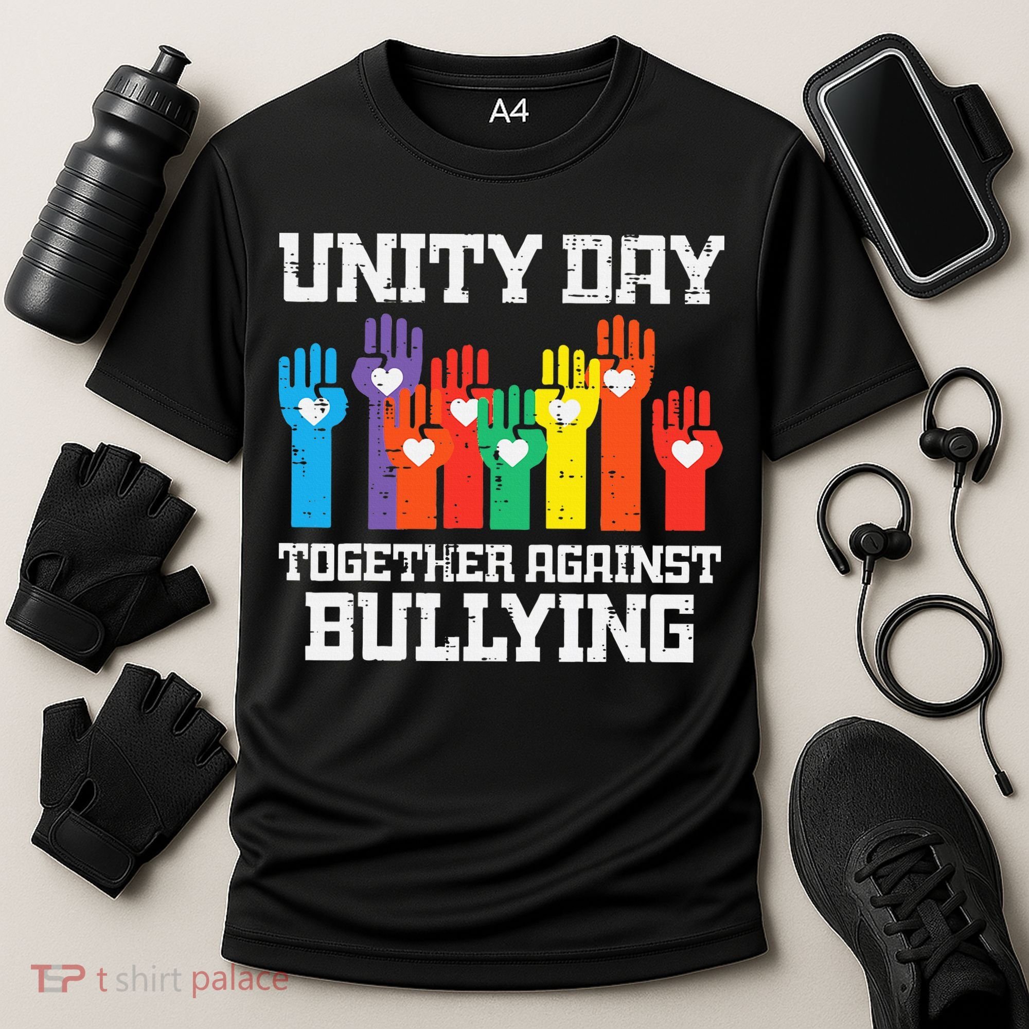 Together Against Bullying Orange Anti Bully Unity Day Cooling Performance Crew T-Shirt